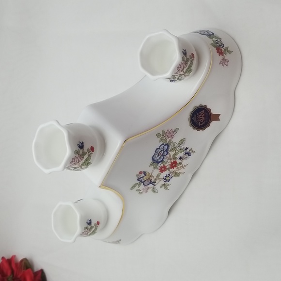 Royal Tara Fine Bone China Harmony 3 Light Candelabra - Picture 9 of 14